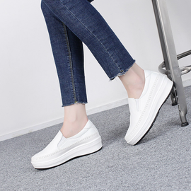 [GIRLS GOOB] Women's Casual Comfort Sneakers, Loafers Fashion Shoes, Synthetic Leather + Band - Made in KOREA